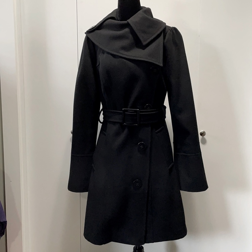 Spoom Wool Belted Jacket Black Size 36